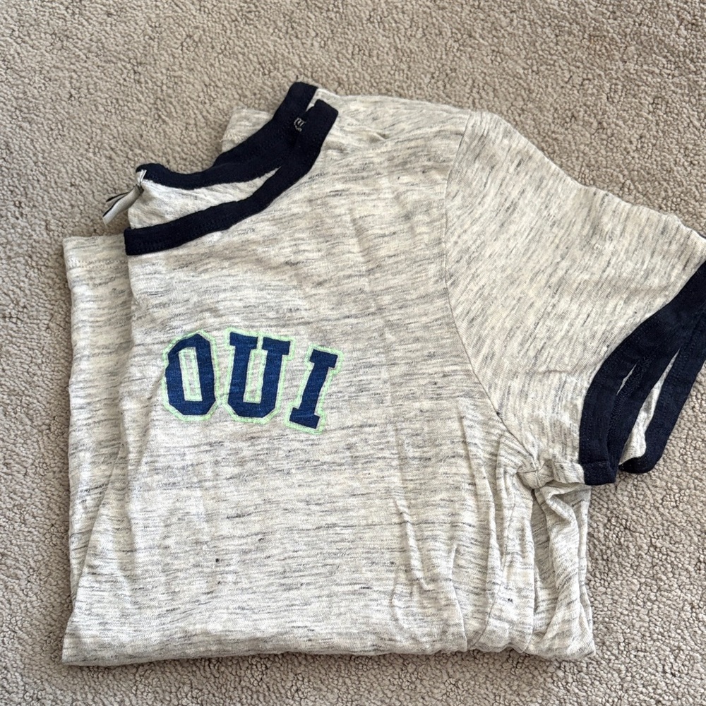 J Crew Women’s Oui Mon Cherie T shirt
